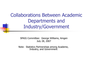 Collaborations Between Academic Departments and Industry