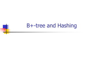 B+-tree and Hashing