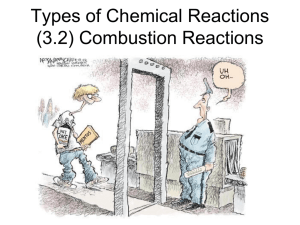 SCH3U Combustion Reactions