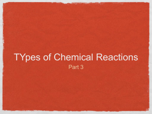 Types of Reactions Part 3