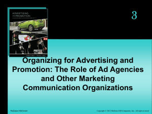 3 Organizing for Advertising and Promotion