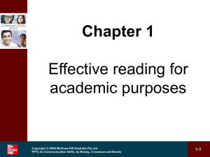 Reading for academic purposes - McGraw Hill Higher Education