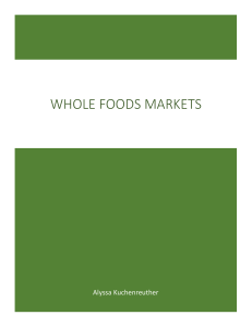 Whole foods Markets