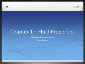 Chapter 1 * Fluid Properties
