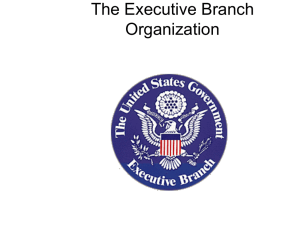 The Executive Branch Organization