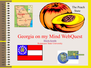 Georgia on my Mind WebQuest