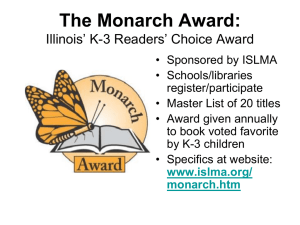 Monarch Award - Illinois School Library Media Association