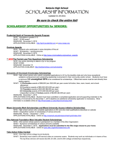 Scholarship List - Updated 2-1-162