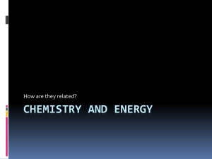 19. Chemistry and Energy