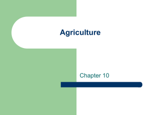 Chapter 10: Agriculture