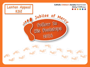 Key Stage 2 Lenten Appeal PowerPoint 2016