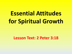 Essential Attitudes for Spiritual Growth