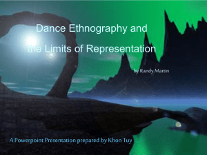 Dance Ethnography and the Limits
