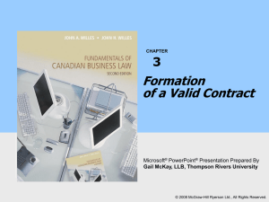 Essentials of Canadian Business Law - Lecture Slides