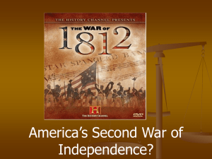 Events leading up to the War of 1812