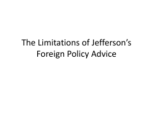 Limitations of Jefferson's foreign policy advice