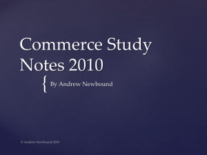 Commerce Study Notes 2010