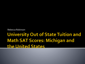 A Look At University Out of State Tuition and Math