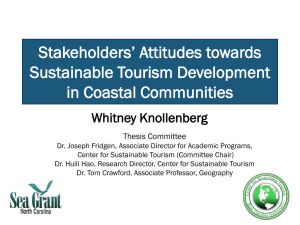 Stakeholders* Attitudes towards Sustainable Tourism Development