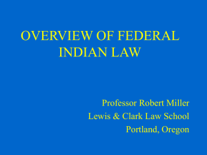 Overview_Fed_Ind_Law - Tribal Sovereignty Curriculum