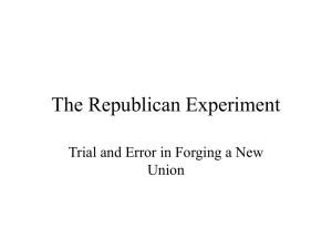H105F: The Republican Experiment