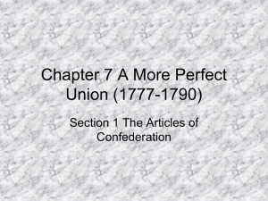 8th: Articles of Confederation