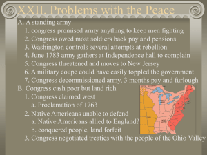 XXI. Problems with the Peace