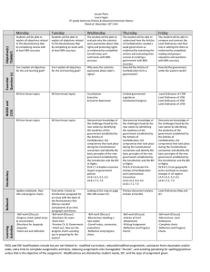 Lesson Plans Laura Fagan 8th grade American History & Advanced