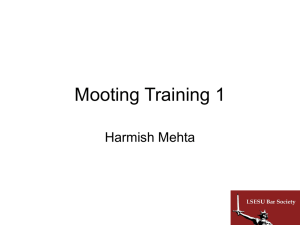 Mooting Training 1 - LSESU Bar Society