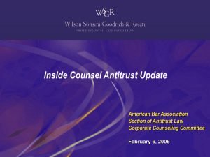 Inside Counsel Antitrust Update