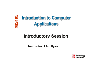 Lecture 01- Introductory Session