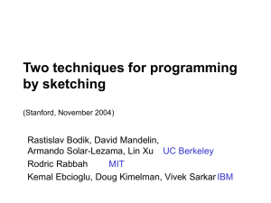 Programming by Sketching