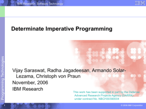 Determinate imperative programming