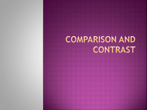Comparison and Constrast
