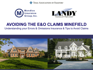 Avoiding the E&O Claims Minefield