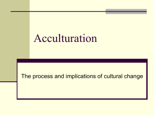 Acculturation and cultural change