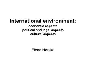 International environment