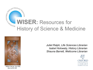Resources for the History of Science and Medicine