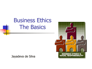 Business Ethics & Social Responsibility