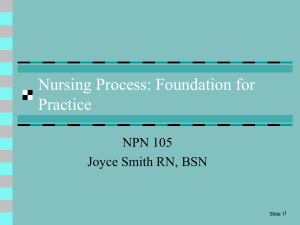 Chapter 6: Nursing Process