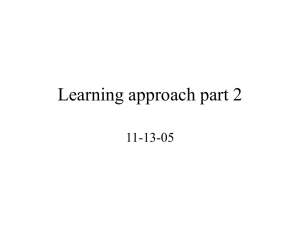 Learning approach part 2