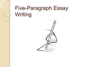 Five-Paragraph Essay Writing