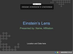 Einstein's Lens presentation (Mac)