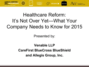 Healthcare Reform - Association of Corporate Counsel