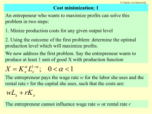 Cost minimization