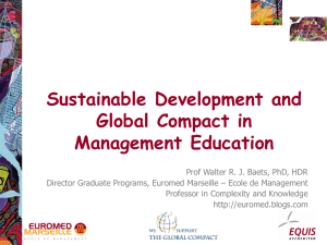 Sustainable Development and Global Compact