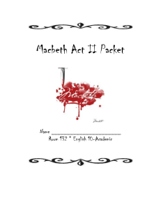 Macbeth Act II packet 2015 - C