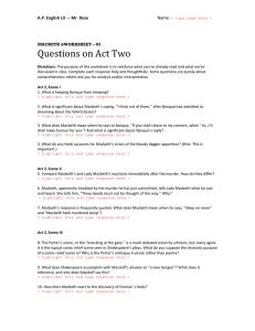eWorksheet for Macbeth Act II