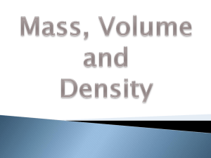COS 2.0 Mass, Volume, and Density