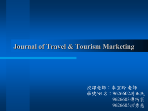 Journal of Travel & Tourism Marketing